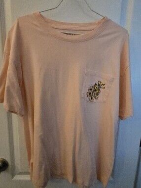 Mighty Fine Pale Pink T-Shirt With Surfing California Skeleton Graphic